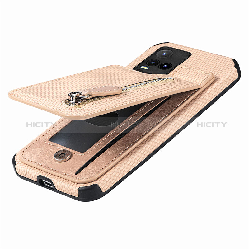 Coque Ultra Fine Silicone Souple Housse Etui avec Aimante Magnetique S04D pour Vivo Y21t Plus