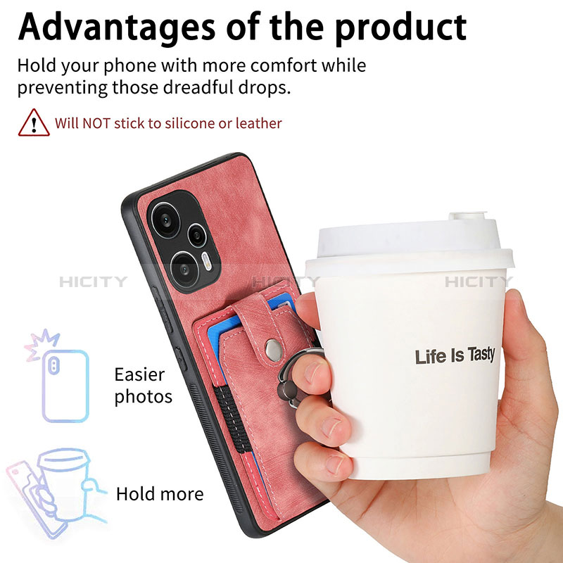 Coque Ultra Fine Silicone Souple Housse Etui avec Aimante Magnetique S04D pour Xiaomi Poco F5 5G Plus