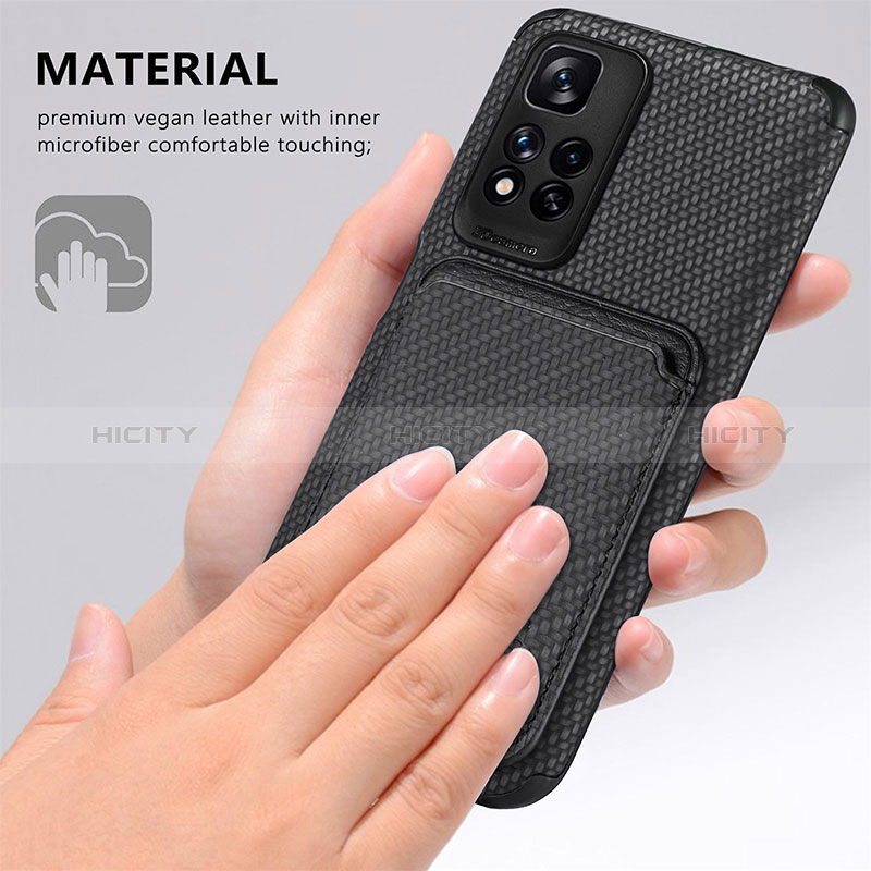 Coque Ultra Fine Silicone Souple Housse Etui avec Aimante Magnetique S04D pour Xiaomi Poco X4 NFC Plus