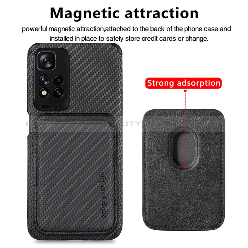 Coque Ultra Fine Silicone Souple Housse Etui avec Aimante Magnetique S04D pour Xiaomi Poco X4 NFC Plus