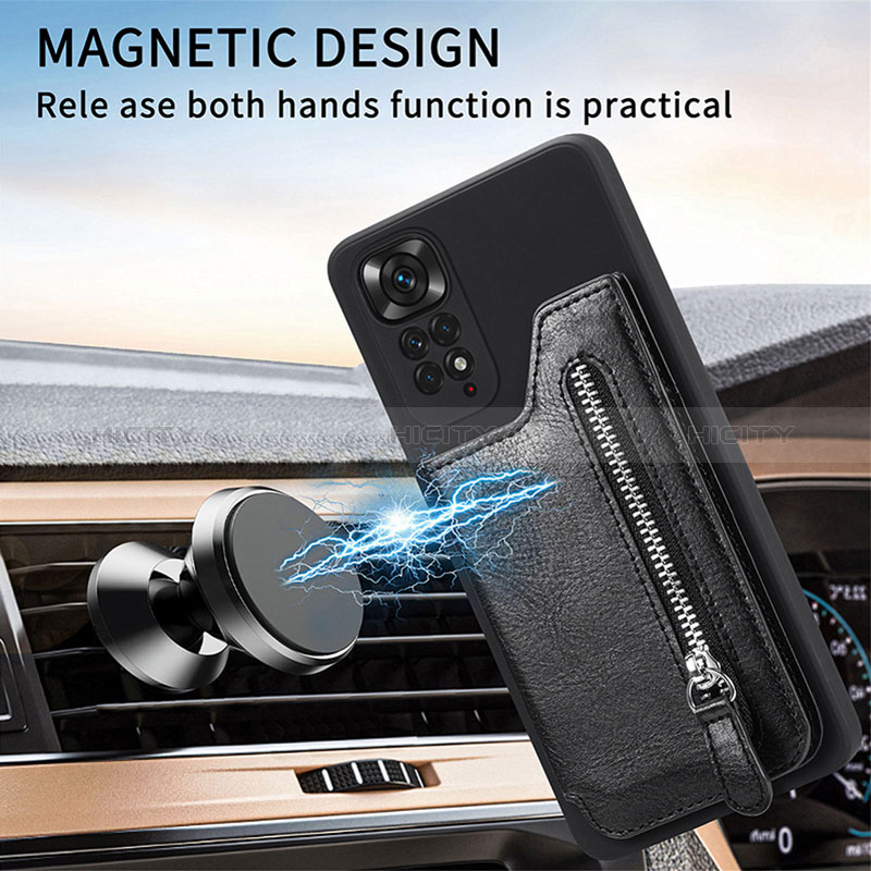 Coque Ultra Fine Silicone Souple Housse Etui avec Aimante Magnetique S04D pour Xiaomi Redmi Note 11S 4G Plus