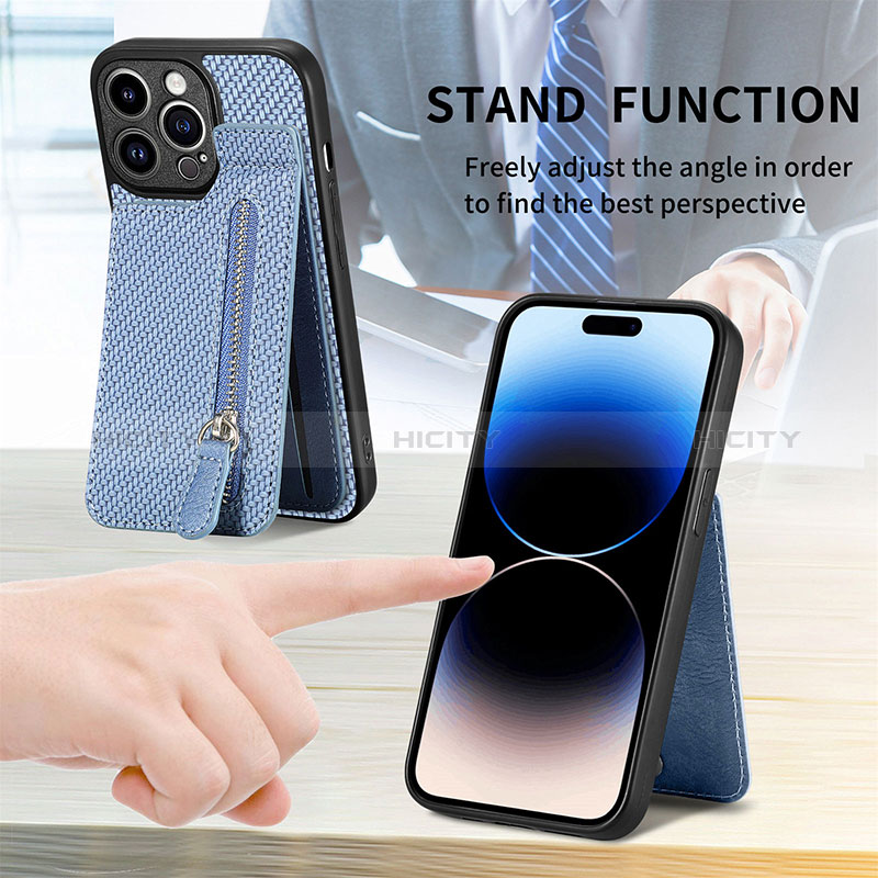 Coque Ultra Fine Silicone Souple Housse Etui avec Aimante Magnetique S05D pour Apple iPhone 14 Pro Max Plus