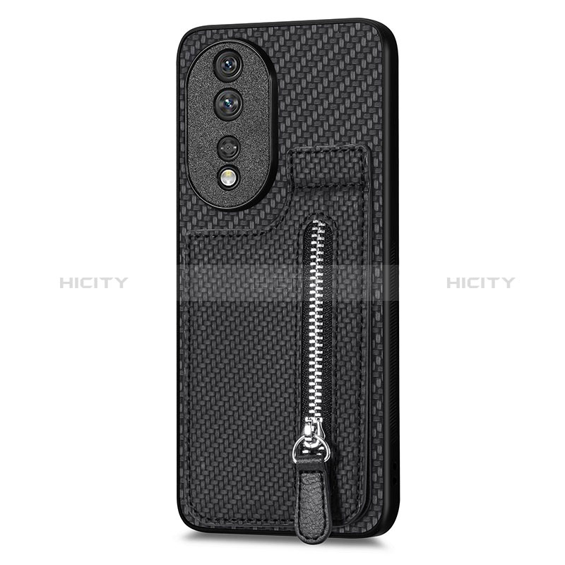 Coque Ultra Fine Silicone Souple Housse Etui avec Aimante Magnetique S05D pour Huawei Honor 80 5G Noir Plus