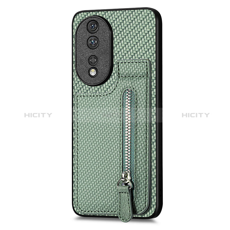 Coque Ultra Fine Silicone Souple Housse Etui avec Aimante Magnetique S05D pour Huawei Honor 80 5G Vert Plus