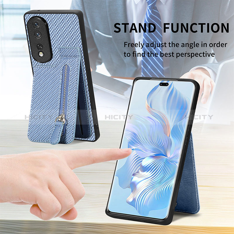 Coque Ultra Fine Silicone Souple Housse Etui avec Aimante Magnetique S05D pour Huawei Honor 80 Pro Flat 5G Plus