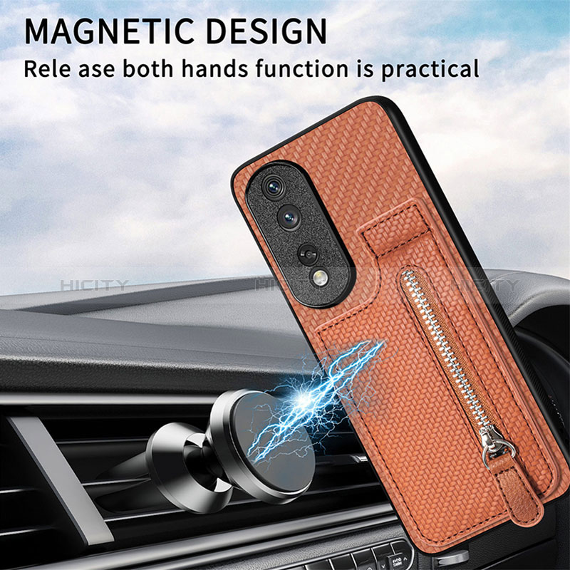 Coque Ultra Fine Silicone Souple Housse Etui avec Aimante Magnetique S05D pour Huawei Honor 80 Pro Flat 5G Plus