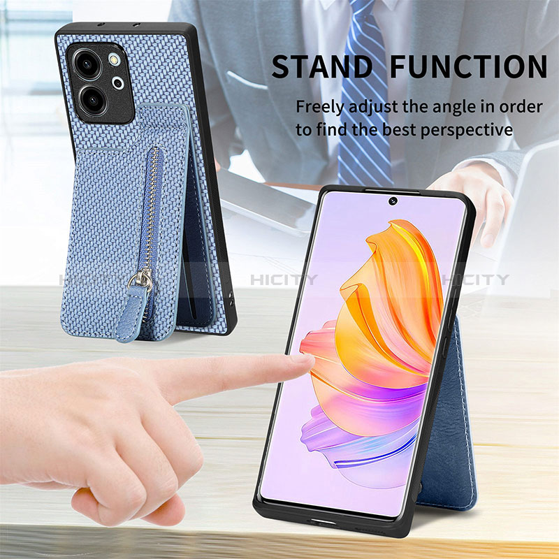 Coque Ultra Fine Silicone Souple Housse Etui avec Aimante Magnetique S05D pour Huawei Honor 80 SE 5G Plus