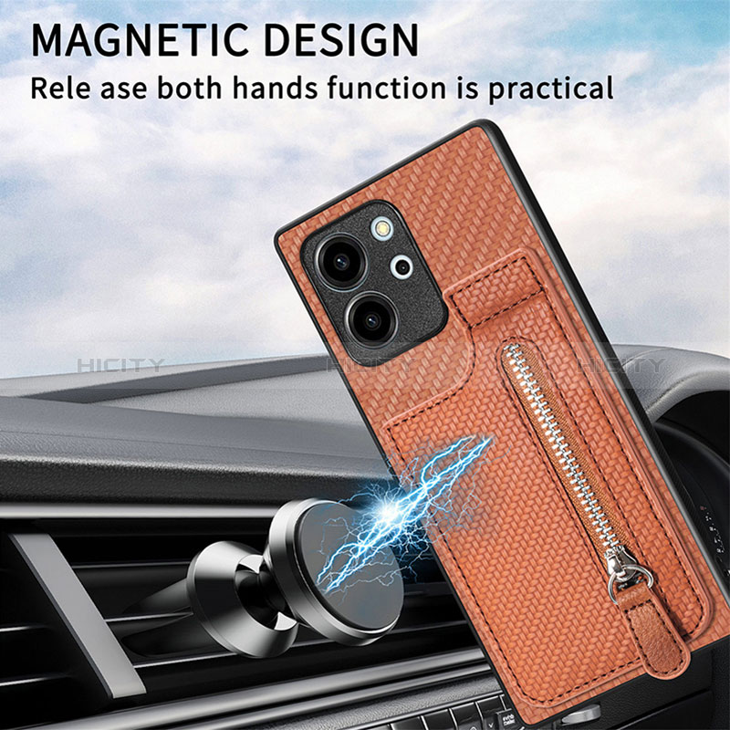 Coque Ultra Fine Silicone Souple Housse Etui avec Aimante Magnetique S05D pour Huawei Honor 80 SE 5G Plus