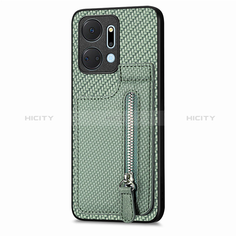 Coque Ultra Fine Silicone Souple Housse Etui avec Aimante Magnetique S05D pour Huawei Honor X7a Vert Plus