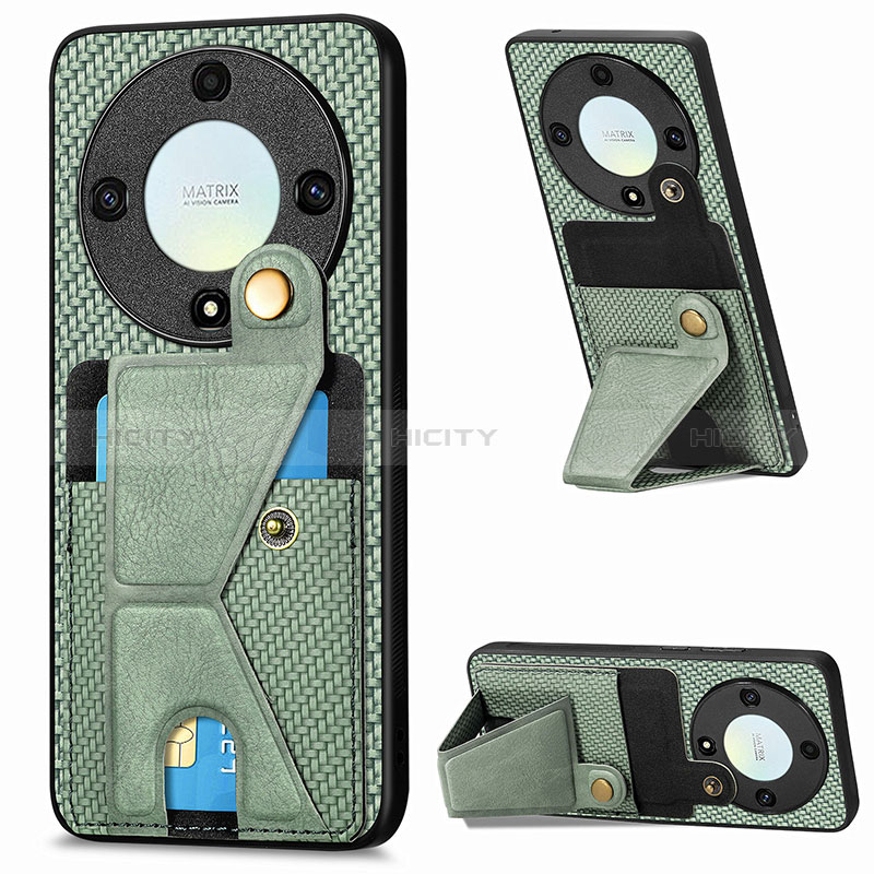 Coque Ultra Fine Silicone Souple Housse Etui avec Aimante Magnetique S05D pour Huawei Honor X9a 5G Vert Plus