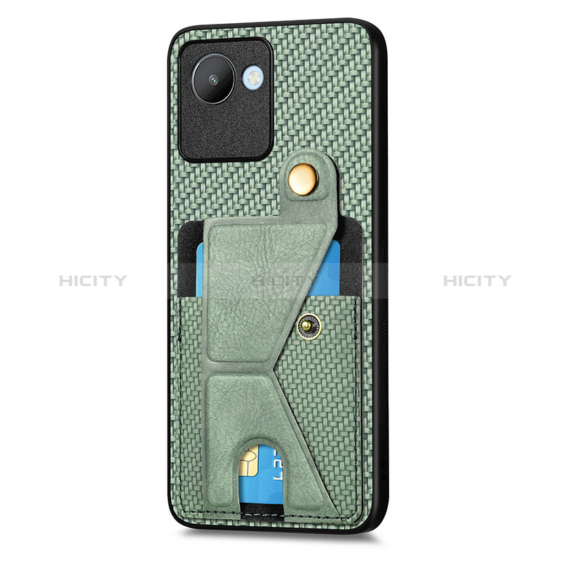 Coque Ultra Fine Silicone Souple Housse Etui avec Aimante Magnetique S05D pour Realme C30 Vert Plus