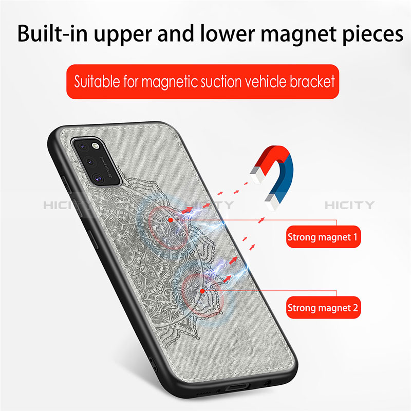 Coque Ultra Fine Silicone Souple Housse Etui avec Aimante Magnetique S05D pour Samsung Galaxy A41 Plus