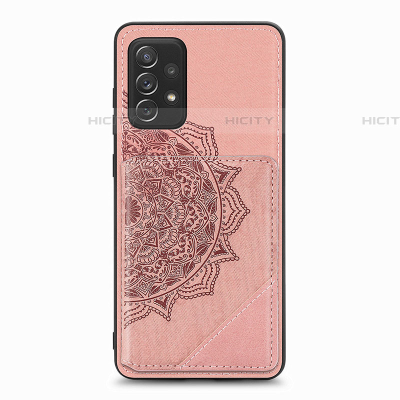 Coque Ultra Fine Silicone Souple Housse Etui avec Aimante Magnetique S05D pour Samsung Galaxy A52 4G Or Rose Plus