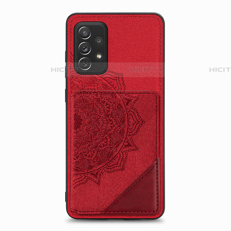 Coque Ultra Fine Silicone Souple Housse Etui avec Aimante Magnetique S05D pour Samsung Galaxy A72 4G Rouge Plus