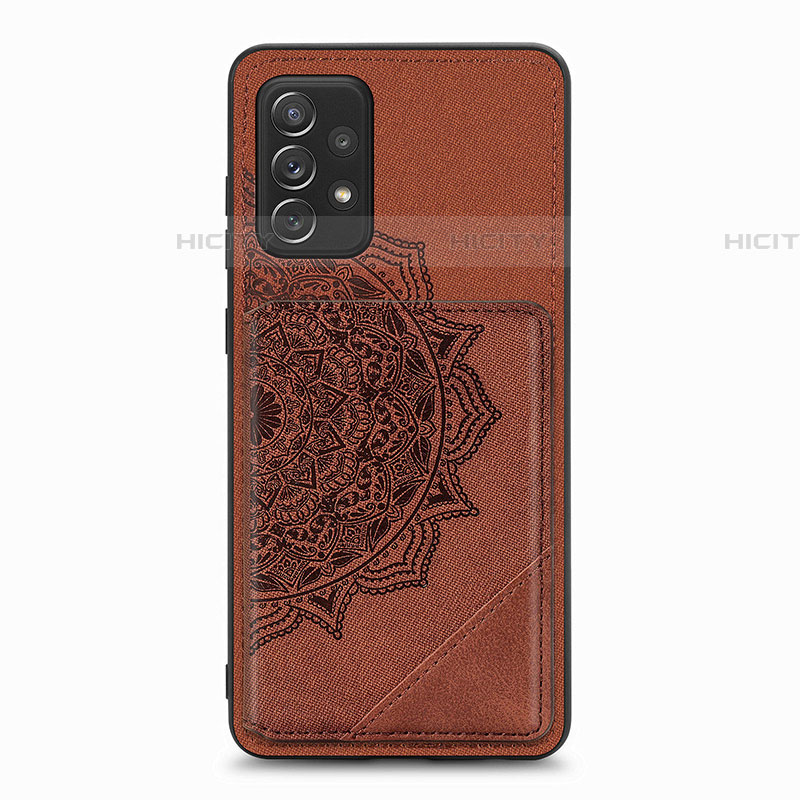 Coque Ultra Fine Silicone Souple Housse Etui avec Aimante Magnetique S05D pour Samsung Galaxy A72 5G Marron Plus