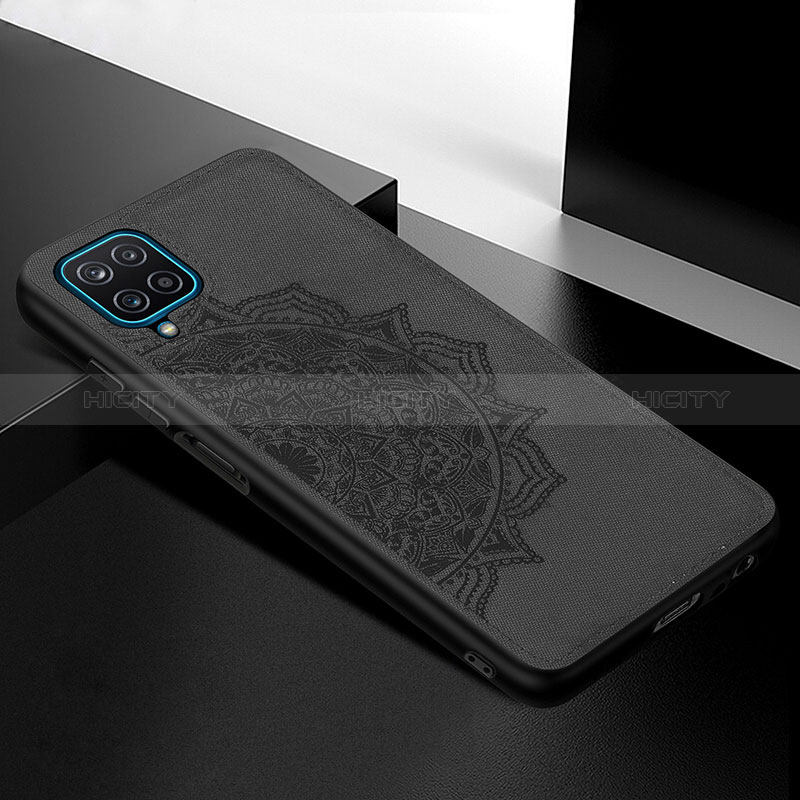 Coque Ultra Fine Silicone Souple Housse Etui avec Aimante Magnetique S05D pour Samsung Galaxy F12 Noir Plus