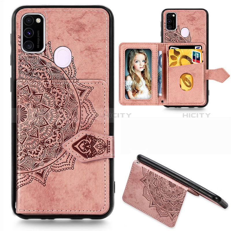 Coque Ultra Fine Silicone Souple Housse Etui avec Aimante Magnetique S05D pour Samsung Galaxy M30s Or Rose Plus