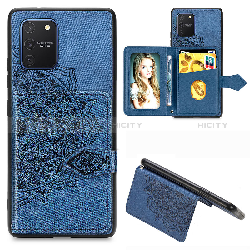 Coque Ultra Fine Silicone Souple Housse Etui avec Aimante Magnetique S05D pour Samsung Galaxy M80S Bleu Plus