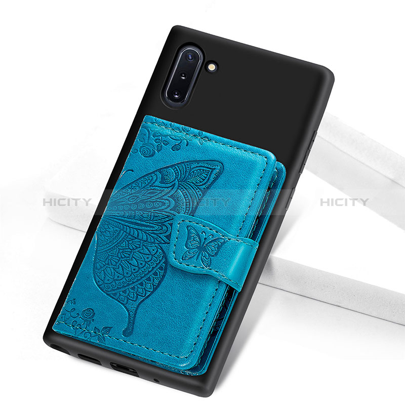 Coque Ultra Fine Silicone Souple Housse Etui avec Aimante Magnetique S05D pour Samsung Galaxy Note 10 5G Bleu Plus