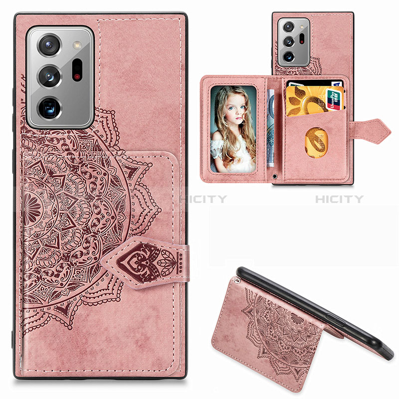 Coque Ultra Fine Silicone Souple Housse Etui avec Aimante Magnetique S05D pour Samsung Galaxy Note 20 Ultra 5G Or Rose Plus