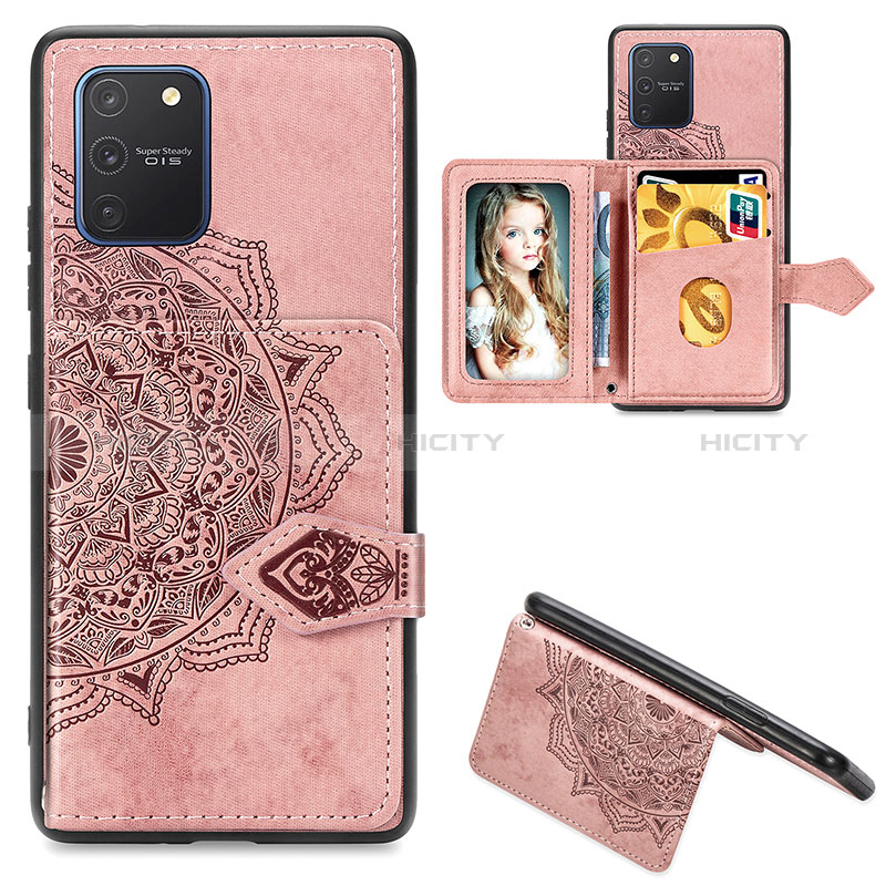 Coque Ultra Fine Silicone Souple Housse Etui avec Aimante Magnetique S05D pour Samsung Galaxy S10 Lite Or Rose Plus