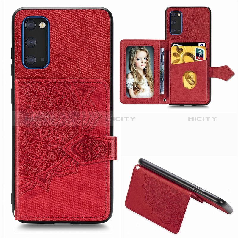 Coque Ultra Fine Silicone Souple Housse Etui avec Aimante Magnetique S05D pour Samsung Galaxy S20 5G Rouge Plus