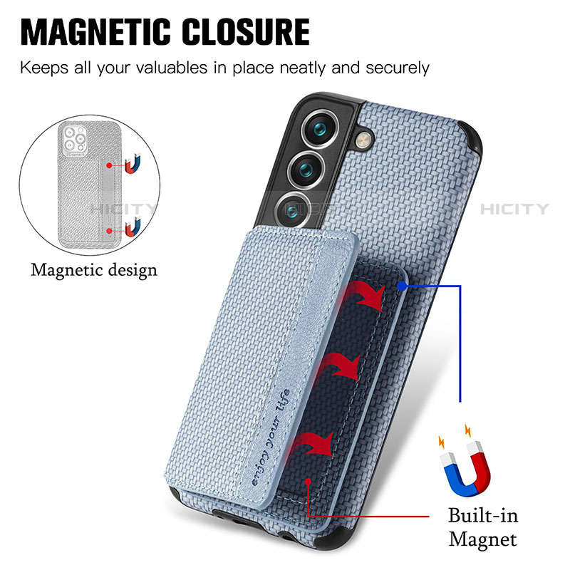 Coque Ultra Fine Silicone Souple Housse Etui avec Aimante Magnetique S05D pour Samsung Galaxy S21 FE 5G Plus