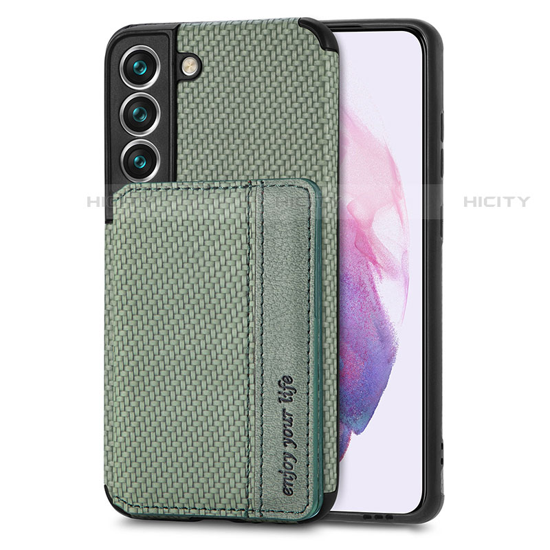 Coque Ultra Fine Silicone Souple Housse Etui avec Aimante Magnetique S05D pour Samsung Galaxy S22 5G Vert Plus