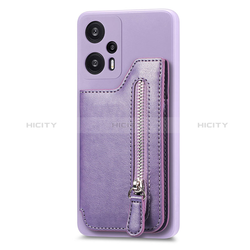 Coque Ultra Fine Silicone Souple Housse Etui avec Aimante Magnetique S05D pour Xiaomi Poco F5 5G Violet Plus