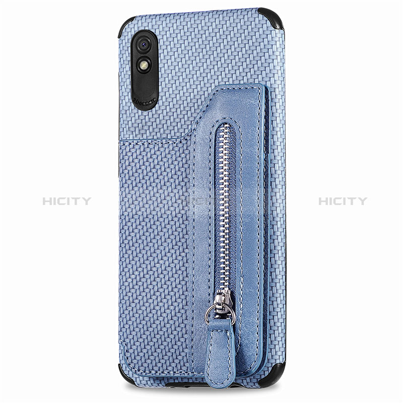 Coque Ultra Fine Silicone Souple Housse Etui avec Aimante Magnetique S05D pour Xiaomi Redmi 9i Bleu Plus