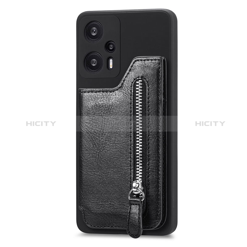 Coque Ultra Fine Silicone Souple Housse Etui avec Aimante Magnetique S05D pour Xiaomi Redmi Note 12 Turbo 5G Noir Plus