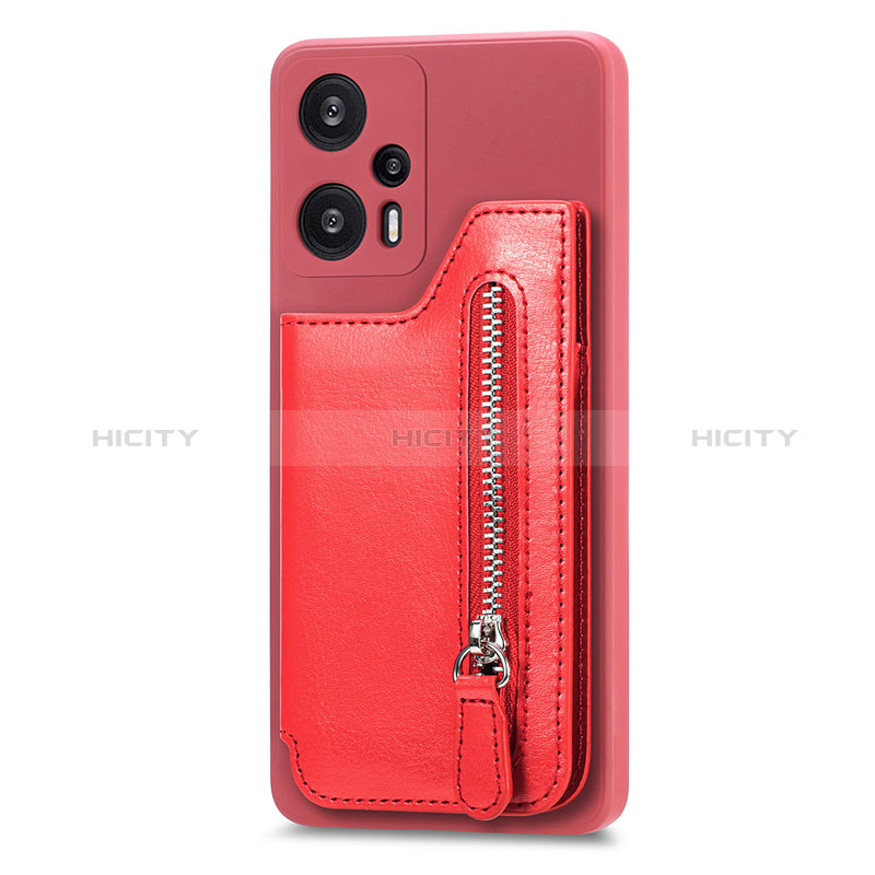 Coque Ultra Fine Silicone Souple Housse Etui avec Aimante Magnetique S05D pour Xiaomi Redmi Note 12 Turbo 5G Rouge Plus