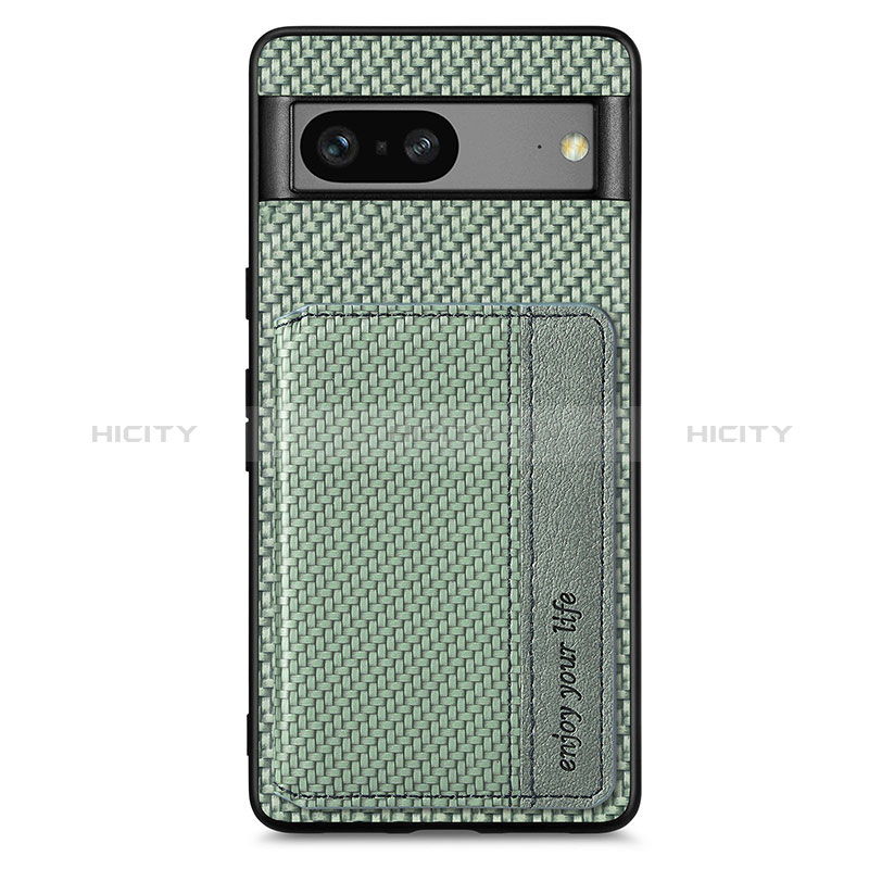 Coque Ultra Fine Silicone Souple Housse Etui avec Aimante Magnetique S06D pour Google Pixel 7a 5G Vert Plus