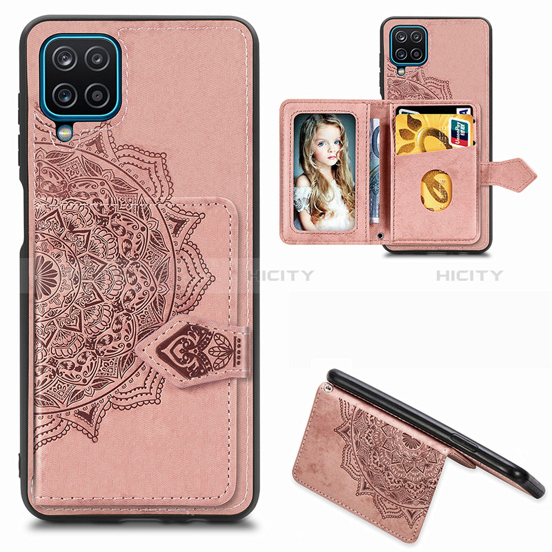 Coque Ultra Fine Silicone Souple Housse Etui avec Aimante Magnetique S06D pour Samsung Galaxy M12 Or Rose Plus