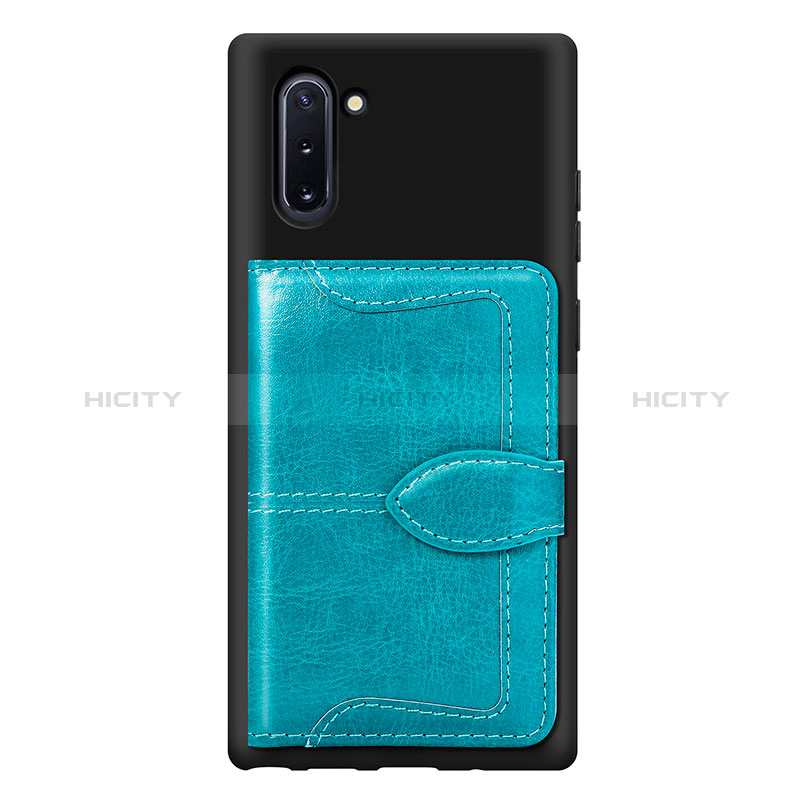 Coque Ultra Fine Silicone Souple Housse Etui avec Aimante Magnetique S06D pour Samsung Galaxy Note 10 5G Cyan Plus