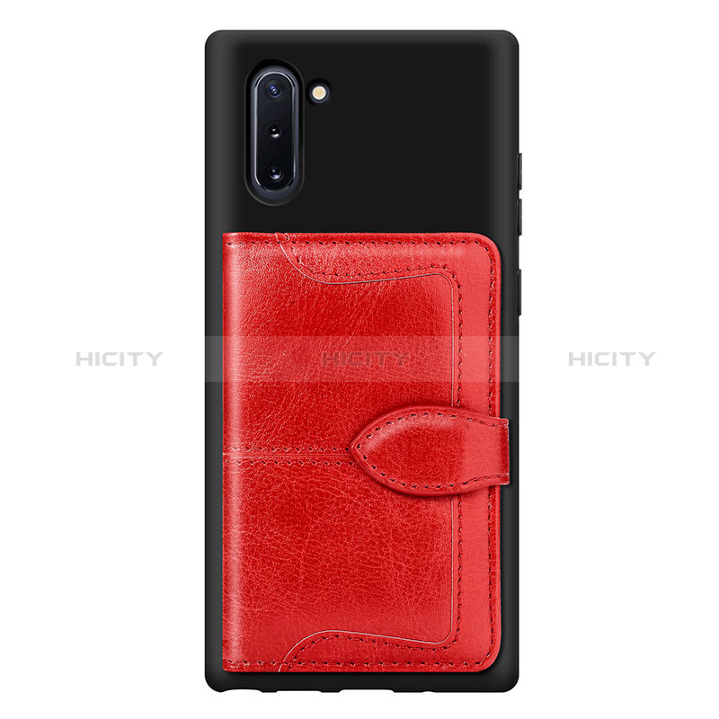 Coque Ultra Fine Silicone Souple Housse Etui avec Aimante Magnetique S06D pour Samsung Galaxy Note 10 5G Rouge Plus