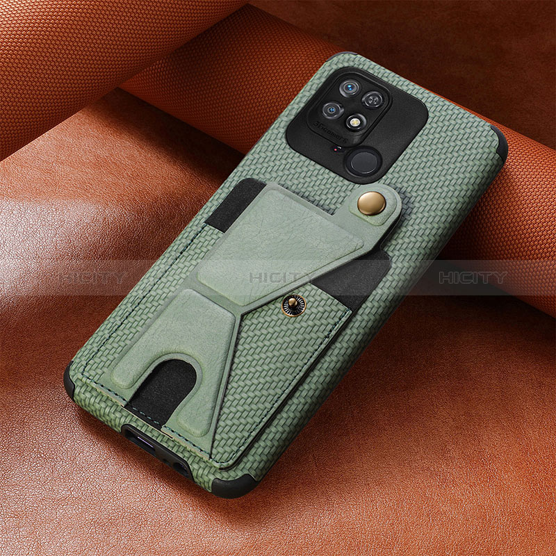 Coque Ultra Fine Silicone Souple Housse Etui avec Aimante Magnetique S06D pour Xiaomi Redmi 10 Power Vert Plus