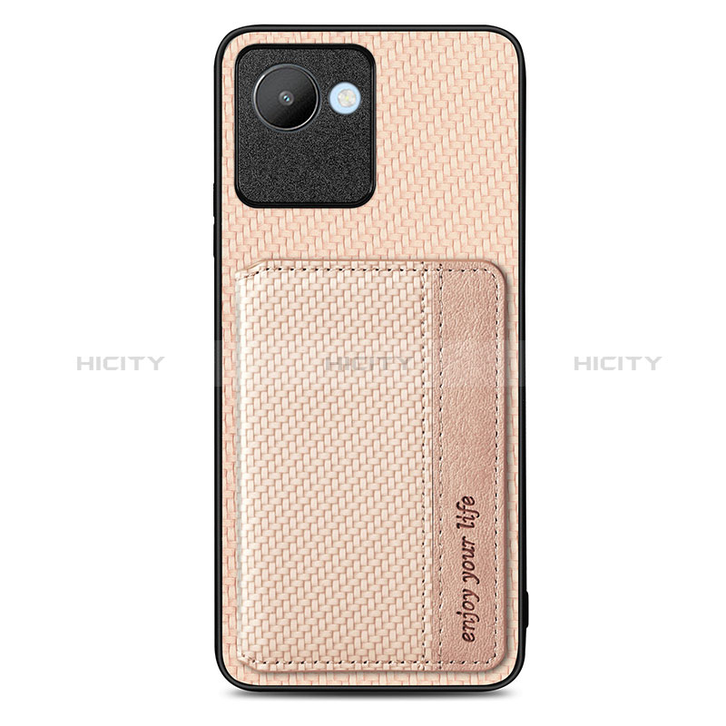 Coque Ultra Fine Silicone Souple Housse Etui avec Aimante Magnetique S07D pour Realme C30 Or Plus