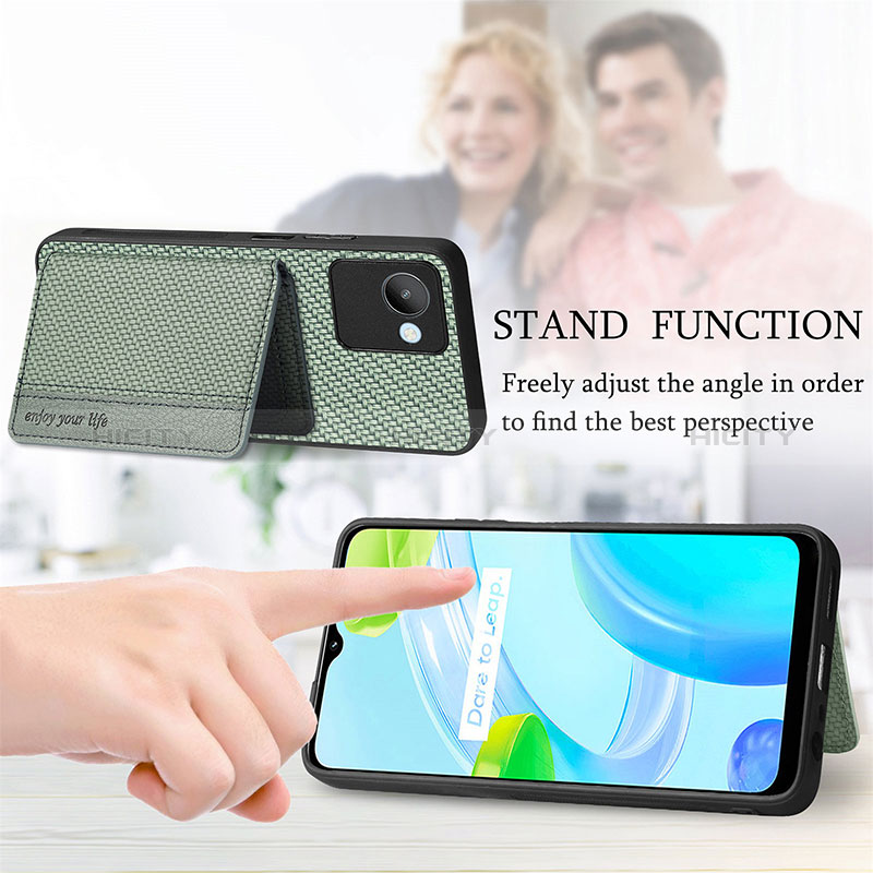 Coque Ultra Fine Silicone Souple Housse Etui avec Aimante Magnetique S07D pour Realme C30 Plus