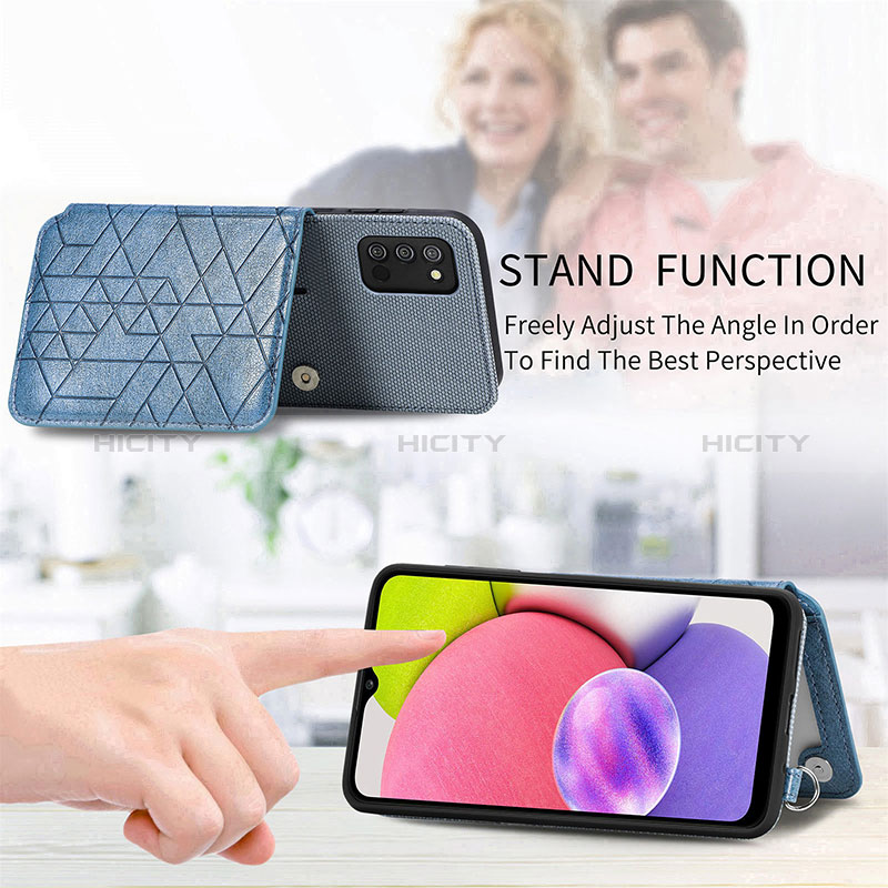 Coque Ultra Fine Silicone Souple Housse Etui avec Aimante Magnetique S07D pour Samsung Galaxy A02s Plus