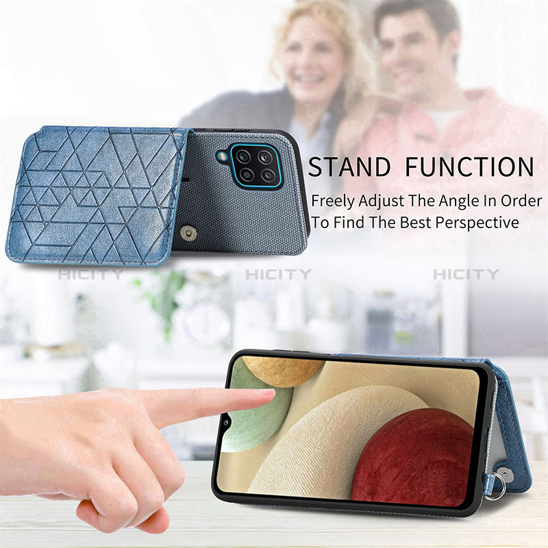 Coque Ultra Fine Silicone Souple Housse Etui avec Aimante Magnetique S07D pour Samsung Galaxy A12 5G Plus