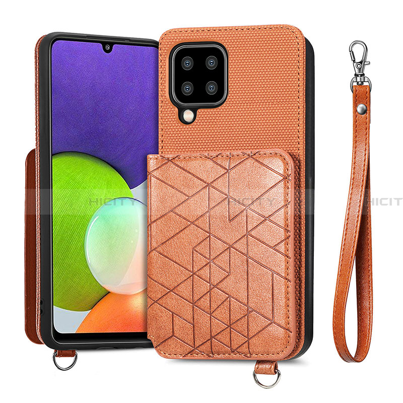 Coque Ultra Fine Silicone Souple Housse Etui avec Aimante Magnetique S07D pour Samsung Galaxy A22 4G Plus