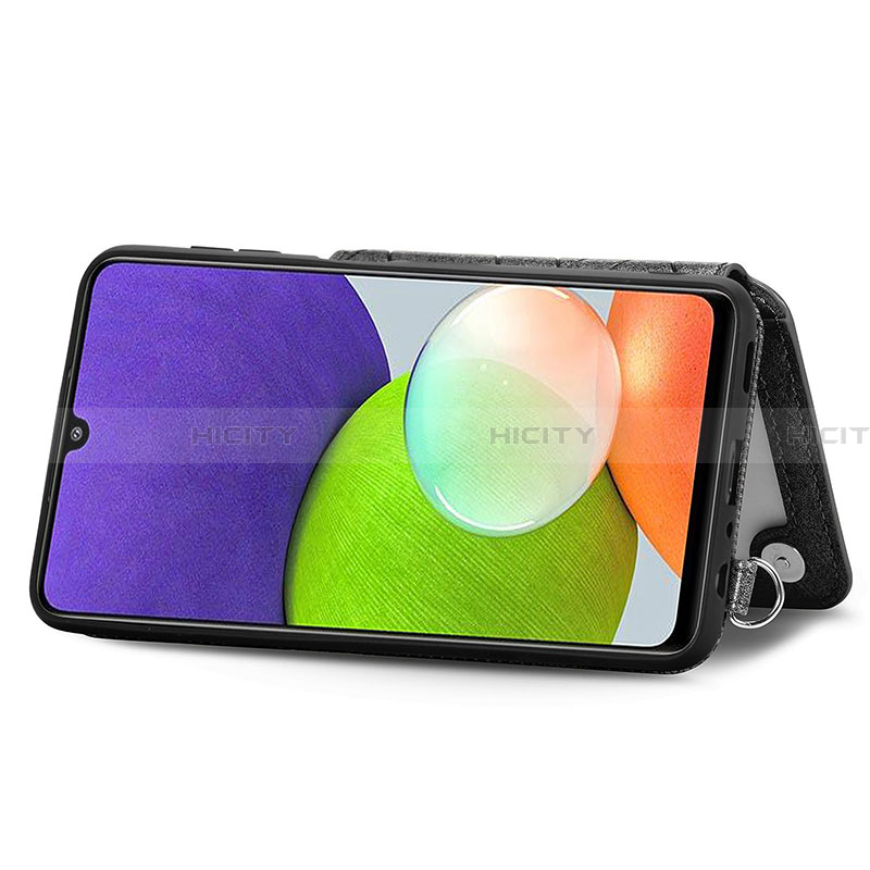 Coque Ultra Fine Silicone Souple Housse Etui avec Aimante Magnetique S07D pour Samsung Galaxy A22 4G Plus