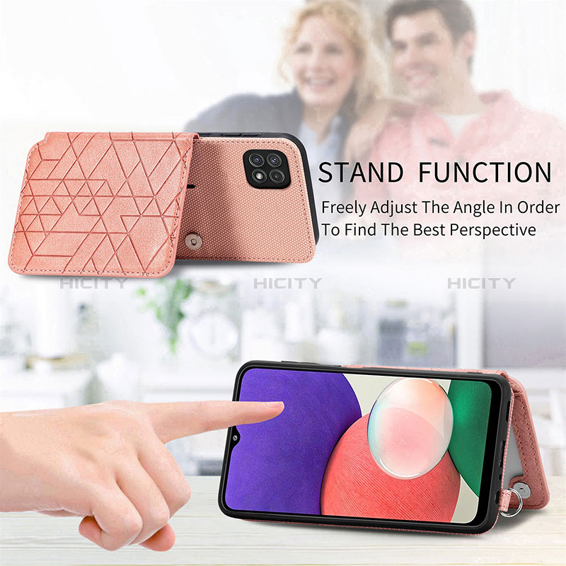 Coque Ultra Fine Silicone Souple Housse Etui avec Aimante Magnetique S07D pour Samsung Galaxy A22s 5G Plus