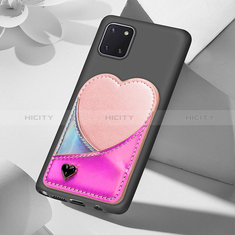 Coque Ultra Fine Silicone Souple Housse Etui avec Aimante Magnetique S07D pour Samsung Galaxy A81 Plus