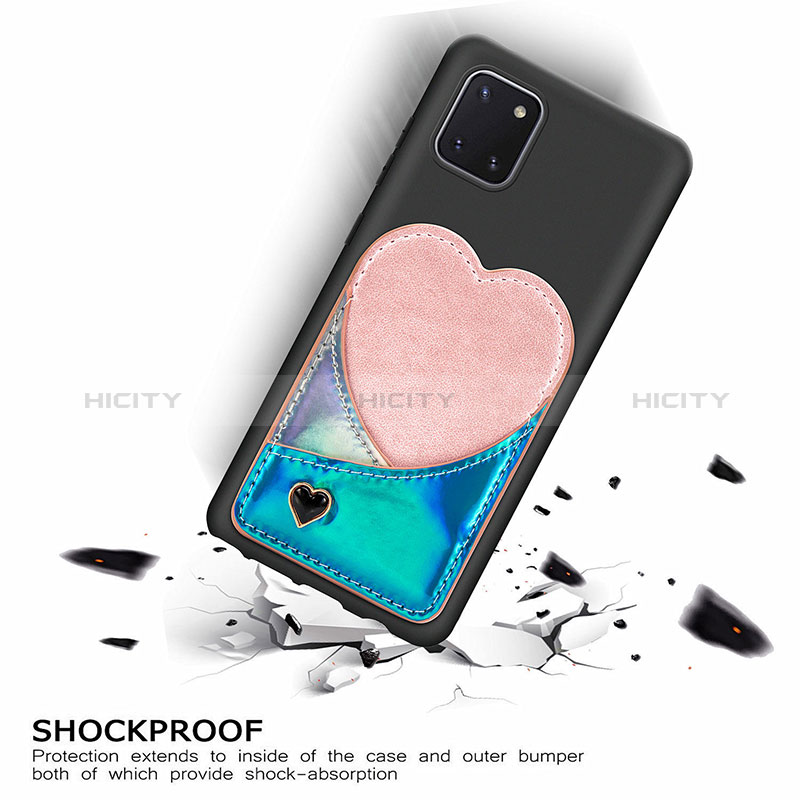 Coque Ultra Fine Silicone Souple Housse Etui avec Aimante Magnetique S07D pour Samsung Galaxy A81 Plus