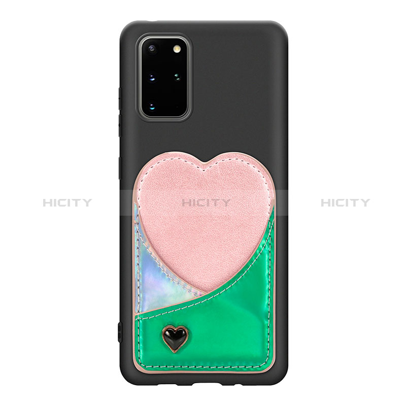 Coque Ultra Fine Silicone Souple Housse Etui avec Aimante Magnetique S07D pour Samsung Galaxy S20 Plus 5G Vert Plus