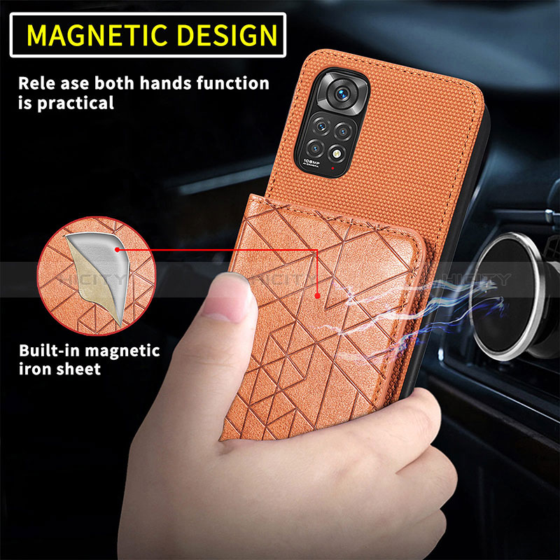 Coque Ultra Fine Silicone Souple Housse Etui avec Aimante Magnetique S07D pour Xiaomi Redmi Note 11S 4G Plus