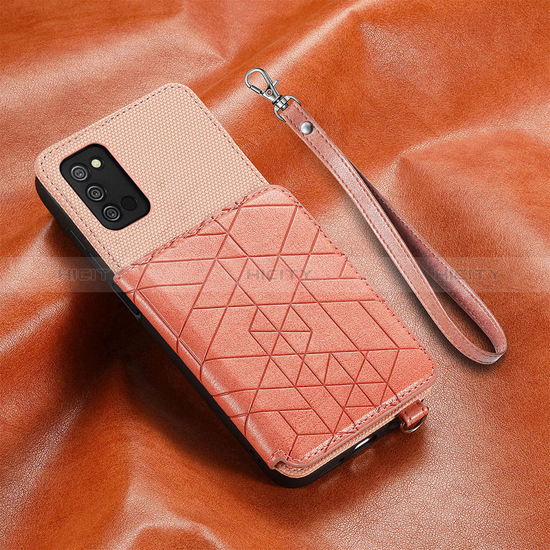 Coque Ultra Fine Silicone Souple Housse Etui avec Aimante Magnetique S08D pour Samsung Galaxy A02s Rose Plus