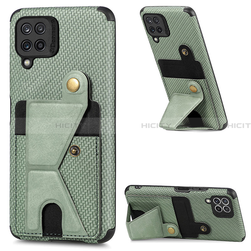 Coque Ultra Fine Silicone Souple Housse Etui avec Aimante Magnetique S08D pour Samsung Galaxy A22 4G Vert Plus